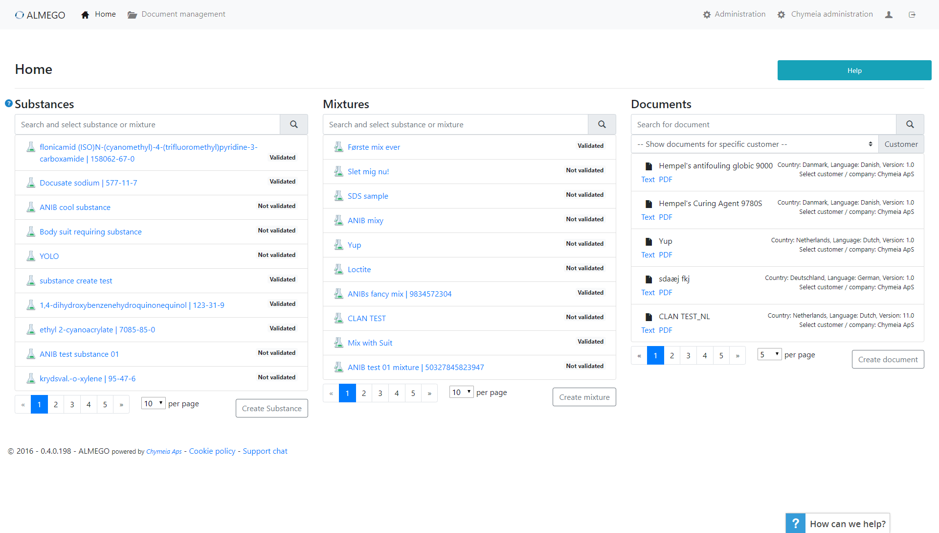 Almego Home – Before redesign