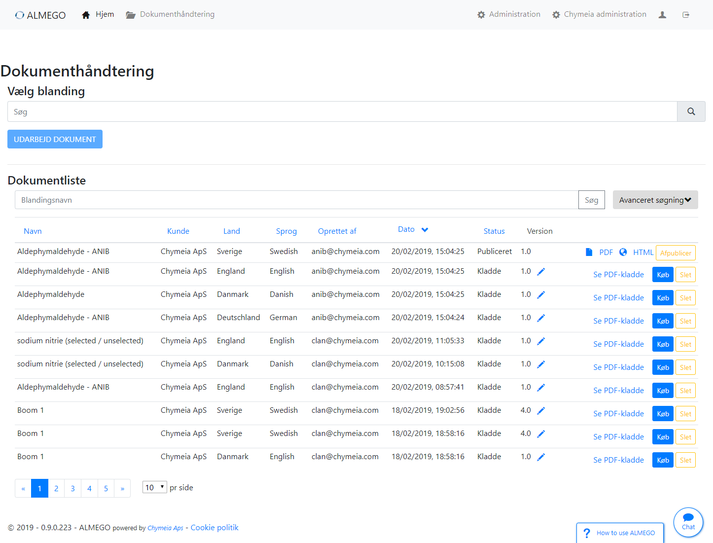 Document Management – Before redesign