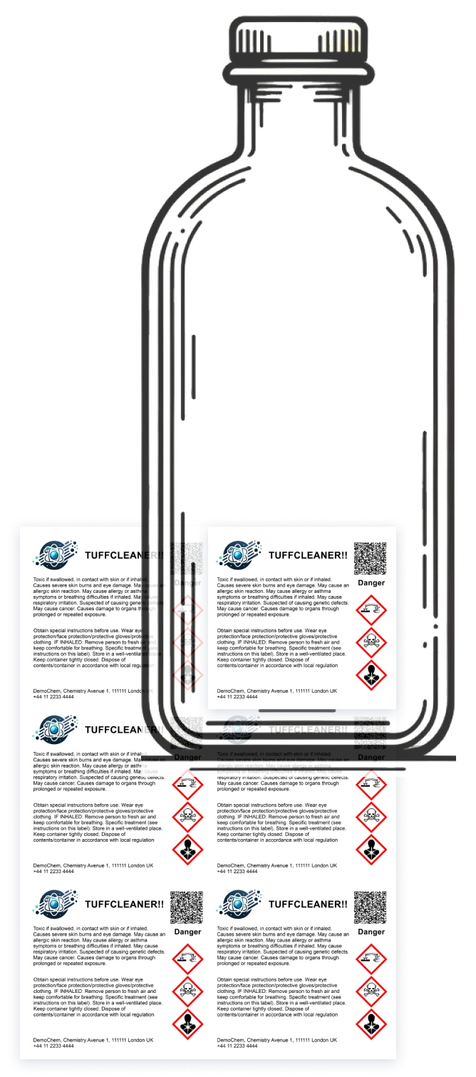 The actual need of customers: To be able to design and print hazard labels to put on physical product containers. 