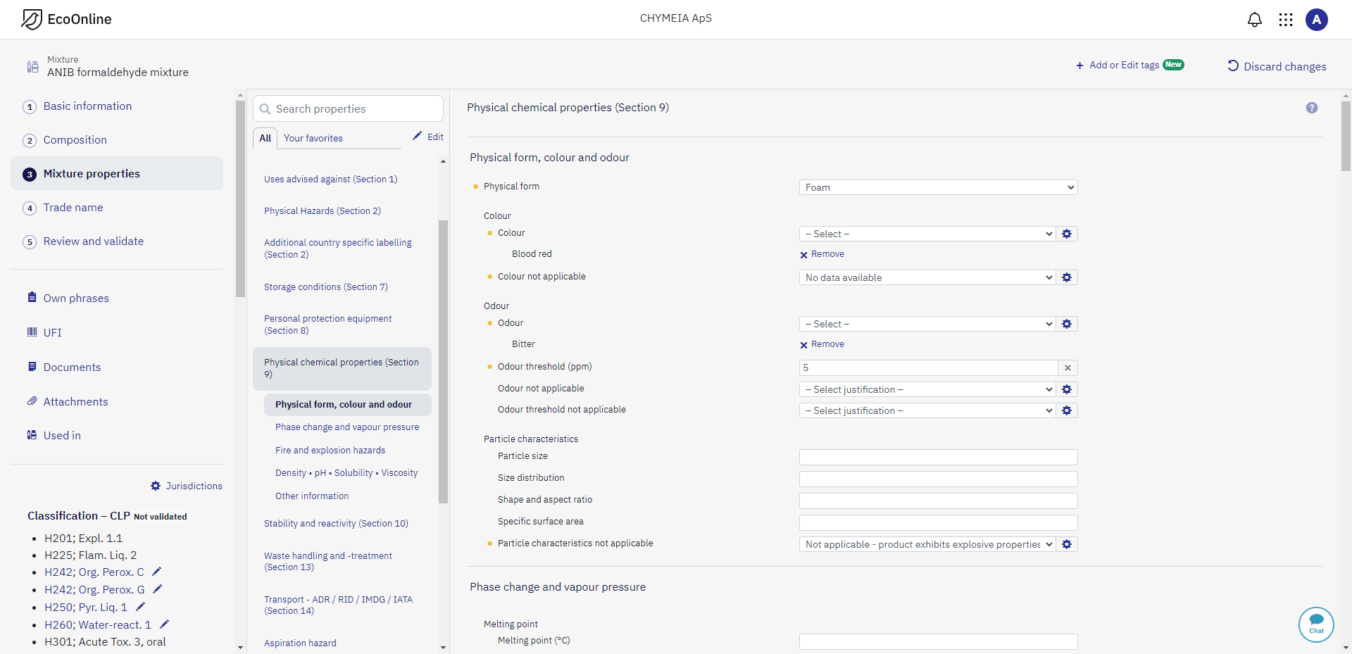 <strong>After redesign:</strong> The redesign was a more compact layout featuring a navigation column (middle) showing only top-level sections and any immediate child sections, if applicable. Instead of organizing properties inside nested panels, I devised a strict structure with subheadings and consistent label indentation from the left (see right side of the screen) to visualize the hierarchy while a the same time surface settings without having to constantly click to open or close panels. Then users would only need to scroll a bit to find the desired properties.