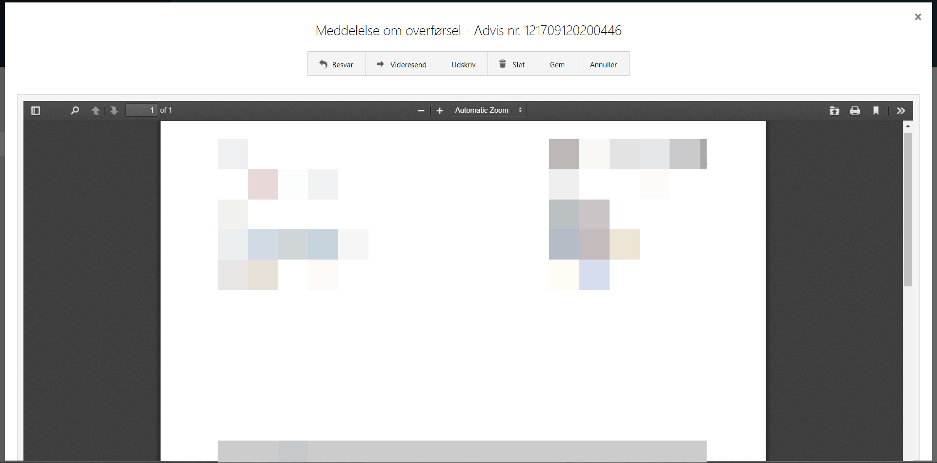 E-boks Original - not so much content visible