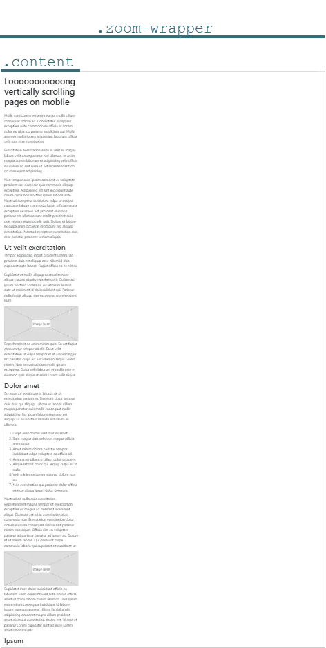 The content and zoom-context explained in a diagram.