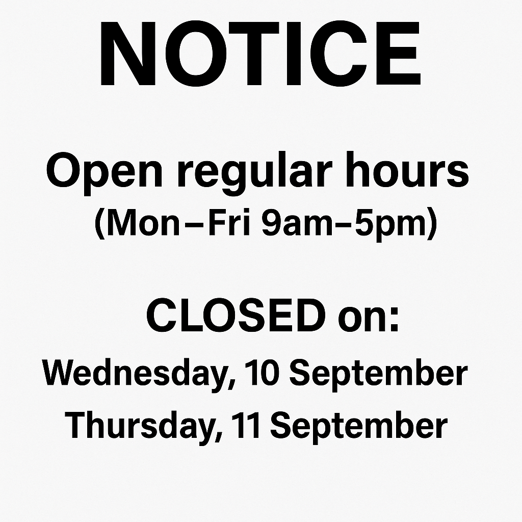 Improved design notice we are closed